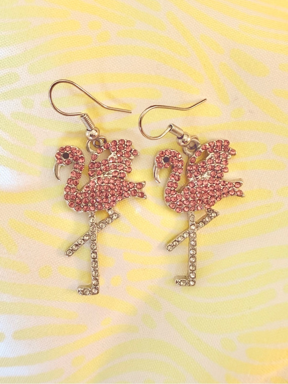 SALE🌸Pink Flamingo Crystal Drop Earrings - Women Jewelry